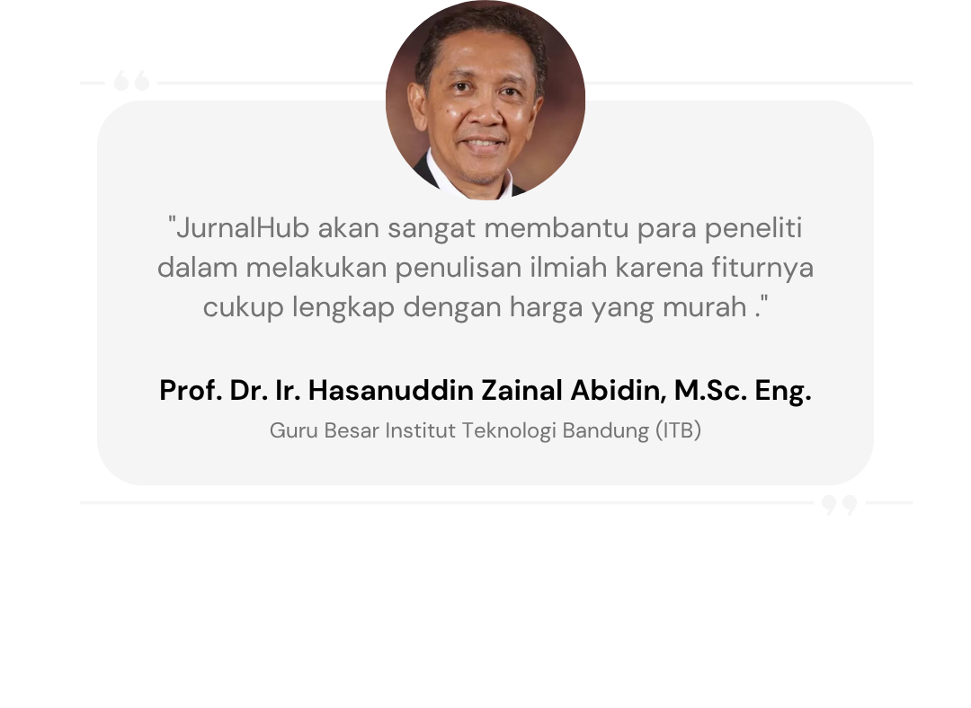Testimoni Prof. Dr. Ir. Hasanuddin Zainal Abidin, M.Sc. Eng. - Guru Besar Institut Teknologi Bandung (ITB)